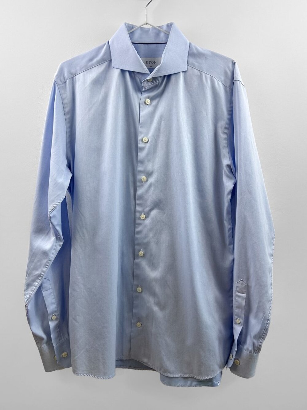 Eton Slim Fit Dress Shirt 42 16.5 | Light Blue 100% Cotton Business Shirt